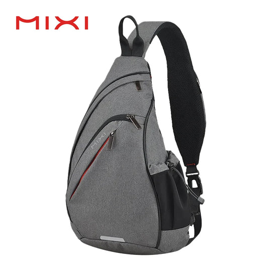 Mixi Men’s Fashion Sling Backpack – Waterproof One-Shoulder Crossbody Bag with Patent Design